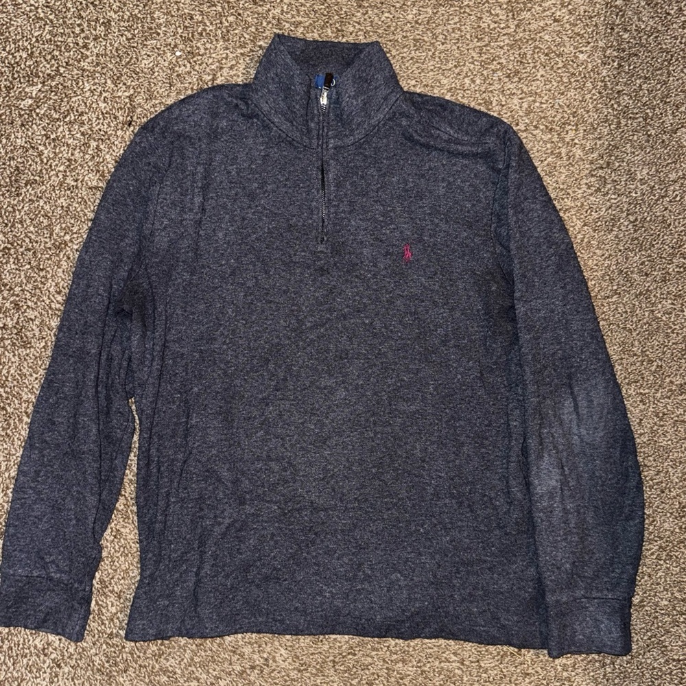 Polo Ralph Lauren Charcoal Zip-Up Sweater